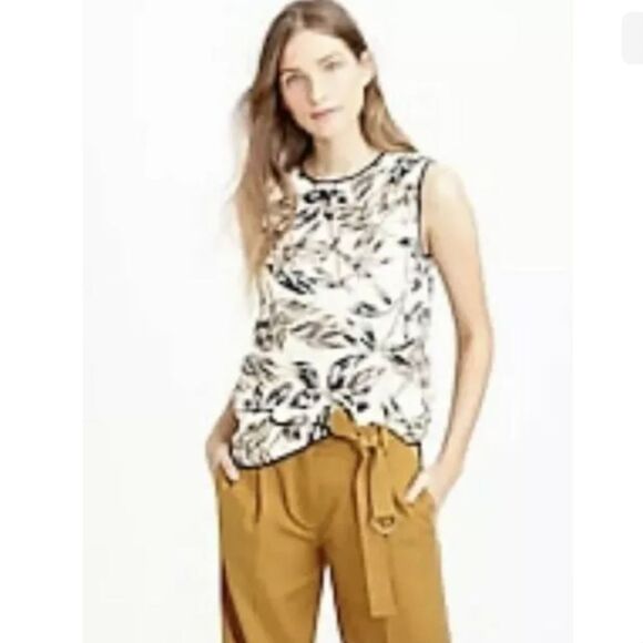 J. Crew Basketweave Cotton Top size 2 - Picture 7 of 8